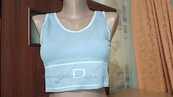 Комфортный трикотажный топ в рубчик, размер 18 - ХL - 52