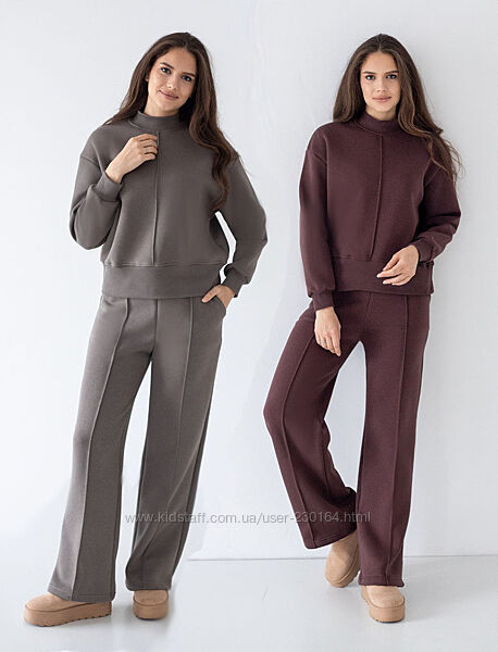 Теплі жіночі штани прямого крою гарної якості