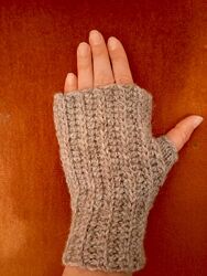 Митенки теплые легкие плотные 100шерсть 