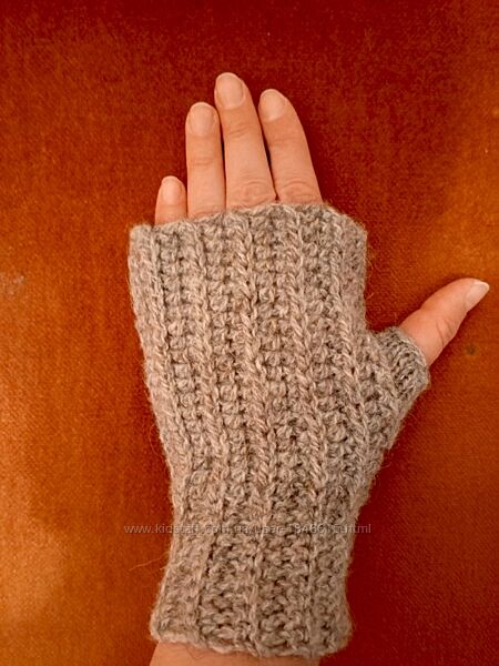 Митенки теплые легкие плотные 100шерсть