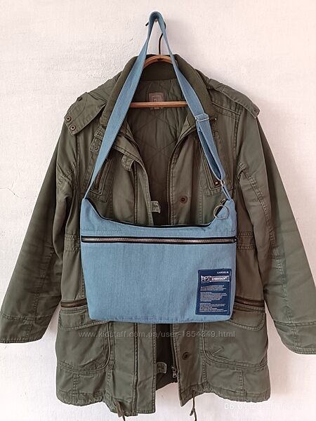 Джинсова сумка через плече блакитна