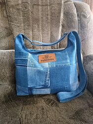 Джинсова сумка торба через плече
