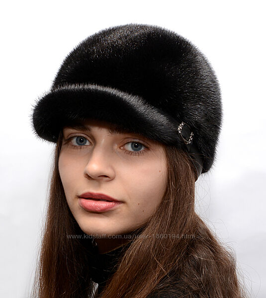 Женская зимняя норковая шапка Жокейка 029-031