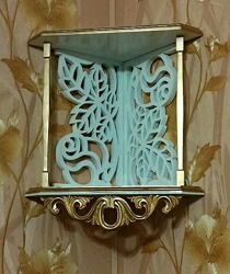 Полка угловая 2-х ярусная Розы