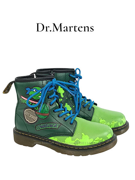 Кожаные детские ботинки Dr. Martens 1460 Tortue Ninja Leonardo Leather Juni
