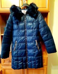 Куртка пальто зимнее теплое легкое для девочек