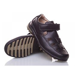Качественные кожаные туфли для мальчиков в школу Том 27-29