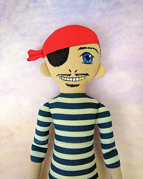 Кукла пират. Мягкая игрушка для малыша.