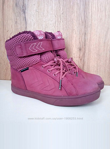 Натуральні дитячі черевики, теплі термо ботинки на мембрані, нубук, зима 36