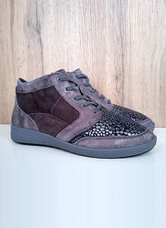 Нові німецькі натуральні хайтопи, демі кросівки, кеди на широку ногу, р. 41