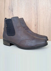 Натуральні шкіряні черевики, демі напівчеревики на низькому, осінь весна 42