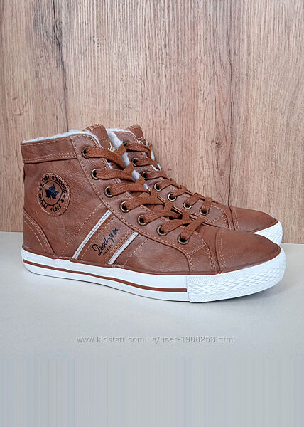 Нові утеплені хайтопи, жіночі кеди, кросівки коричневі з білим, зима, р. 37