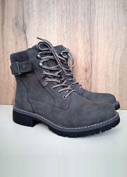 Нові жіночі черевики, демі ботинки на флісі, сірі напівчеревики, р. 37