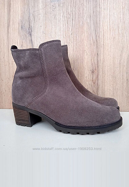 Натуральні замшеві ботильйони Gabor, демі черевики, напівчеревики, р. 38