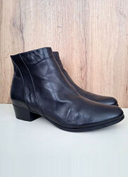 Натуральні шкіряні черевики, жіночі напівчеревики чорні чоботи демі зима 41