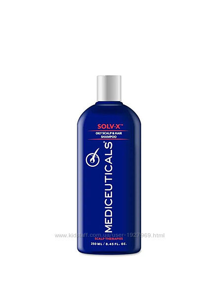 Шампунь для жирної шкіри голови mediceuticals scalp therapies solv-x 250 мл