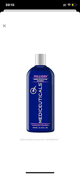 Шампунь для жінок проти випадіння  волосся Mediceuticals folligen 250 ml