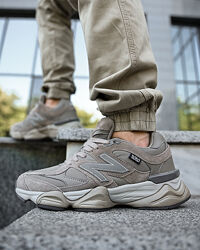 Демі кросівки чоловічі new balance 9060 grey замша