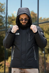 Чоловіча куртка the north face black з підкладкою omni-heat всі розміри