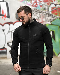 Чоловіча фліска кофта чорна тепла