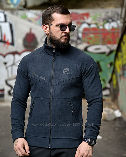 Чоловіча фліска кофта синя тепла