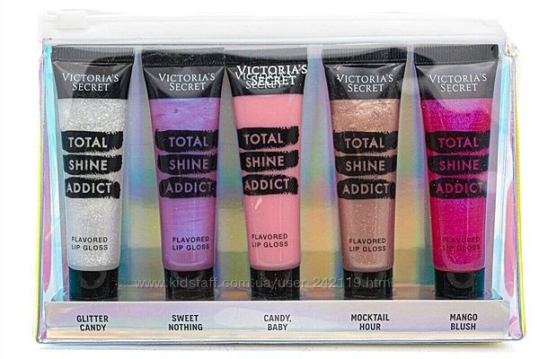 Набор блесков для губ Victorias Secret Total Shine Addict Flavored Lip Gl