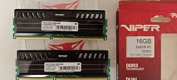 Оперативная память DDR3 Patriot Viper 16Gb 2x8Gb 1600MHz 12800U  CL9