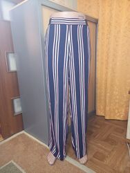 Летние широкие брюки в полоску, размер 18 - ХL - 52