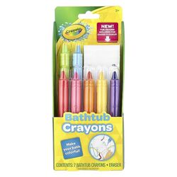 Карандаши Crayola для рисования в ванной 7 цветов и ластик. Оригинал