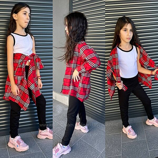 953 Дуже круті костюмчикі трійка сорочка на гудзиках майка лосінки