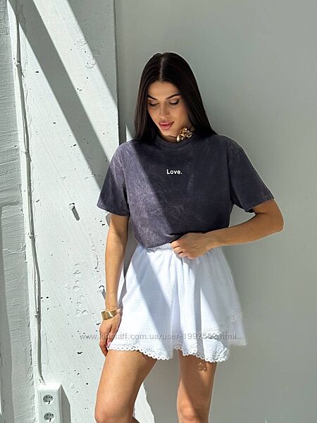 Жіноча спідниця креп літня коротка біла чорна