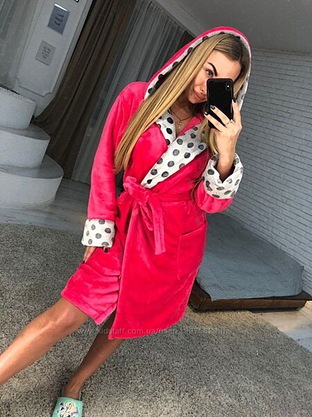 М´який затишний халатик з капюшоном