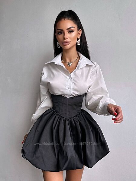 Комплект сорочка   корсетна спідниця