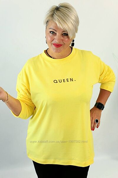Лонгслів із написом QUEEN чи з сілуетом дівчини но тільки в білому коль