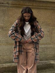 Універсальна та стильна сорочка оверсайз в трендову клітинку із високоякісн