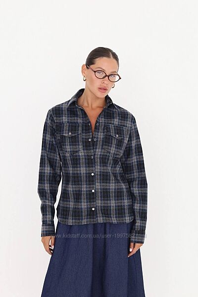 Жіноча сорочка в клітинку картата