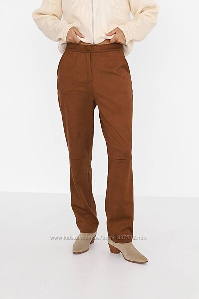 Жіночі брюки замшеві замш чорні коричневі демісезонні осінні штани