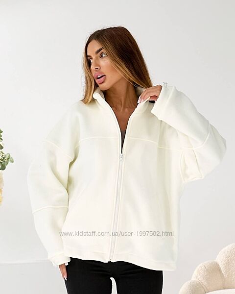 Бомбер з двостороннього полар флісу, є утяжки понизу та на рукавах