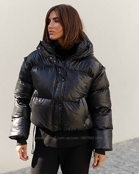 Жіноча куртка-жилет трансформер пуховик