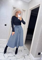 Спідниця міді кашемірова Спідниця на застібці , пасок в комплекті Підходить