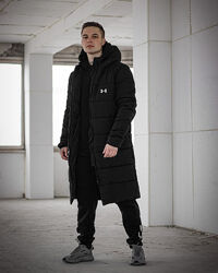 Зимовий подовжений пуховик UA. До -30. Подвійна застібка 