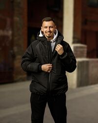Чоловіча утеплена куртка зимова ТЗ-4 LEAF Black сіра 