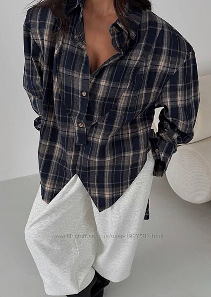Стильна oversize сорочка у трендову клітинку ідеальний вибір для осінньо-