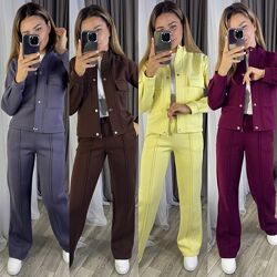 Костюм. Штани талія на резинці, з карманами. Кофта полуприталена, з двома