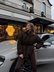 Жіноча зимова куртка подовжена тепла з капюшоном 