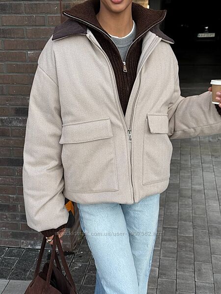 Наш новий короткий пуховик  верх - трикотаж Кашемір, наповнення синтетични