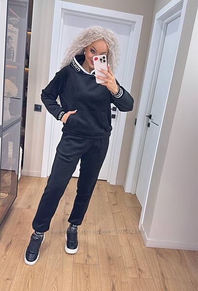 Затишний мякий теплий костюм з преміального двостороннього велюру ідеально