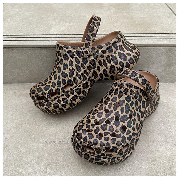 Жіночі сабо на платформі crocs bae animal clog оригінал w6-w9