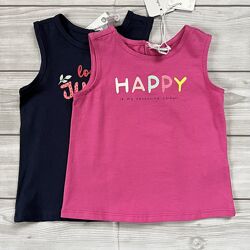 Набір 2 шт літні майки на дівчинку 86 см 1,5-2 роки ovs