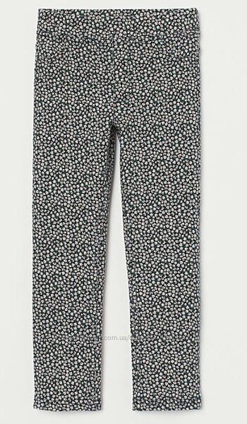 Нові штани, лосіни, трегінси для дівчинки дрібна ромашка h&m 92 110 116